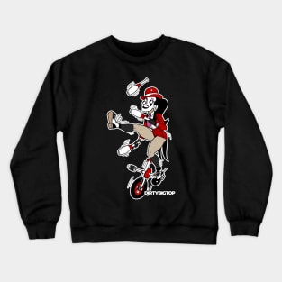 Juggler Clown Girl Pin Up Crewneck Sweatshirt